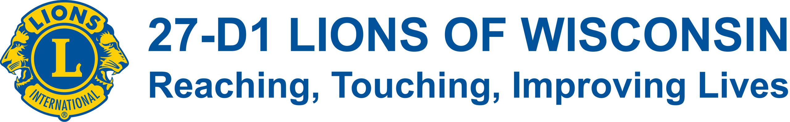 27D1Logo Lions Club International Logo 27-D1 Lions of Wisconsin Reaching, Touching, Improving Lives